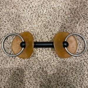 Loose ring Mullen rubber mouthpiece bit